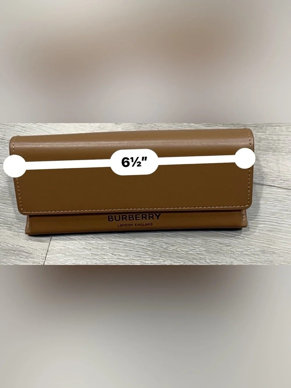 Authentic Burberry London England Brown Leather Triangular Glasses Sunglass Case